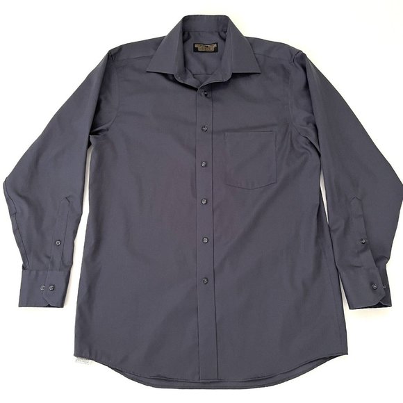 Donald J. Trump sz 15 1/2. 32/33 Tall Signature Collection Shirt Button Up Grey - Picture 1 of 9